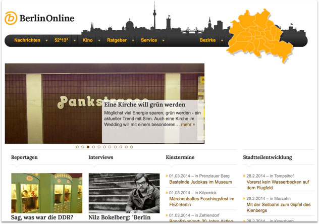 Ein Screenshot von BerlinOnline.de